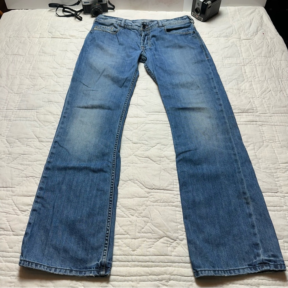Vintage Y2K Diesel Jeans | Relaxed Straight Light Wash Denim 32x32